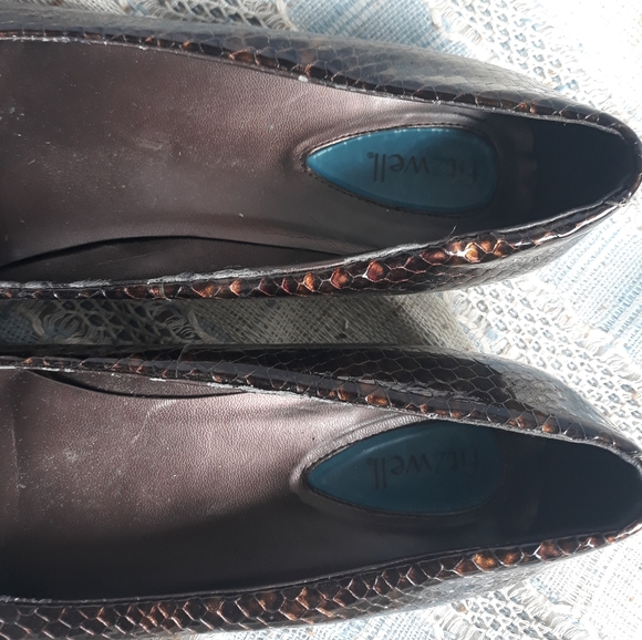 Brown and black snake print Fitzwell flats - Picture 9 of 9